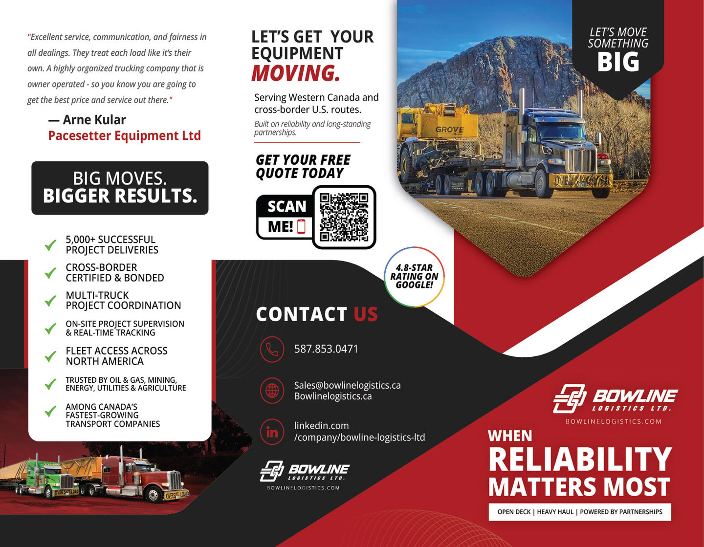 Bowline Logistics sales brochure