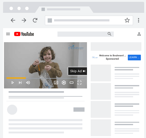 Boulevard Dental YouTube ad layout