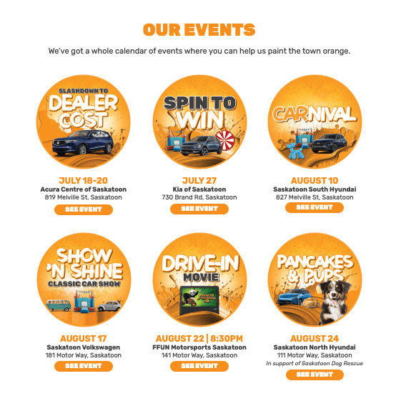 Orange Tag Days event activations
